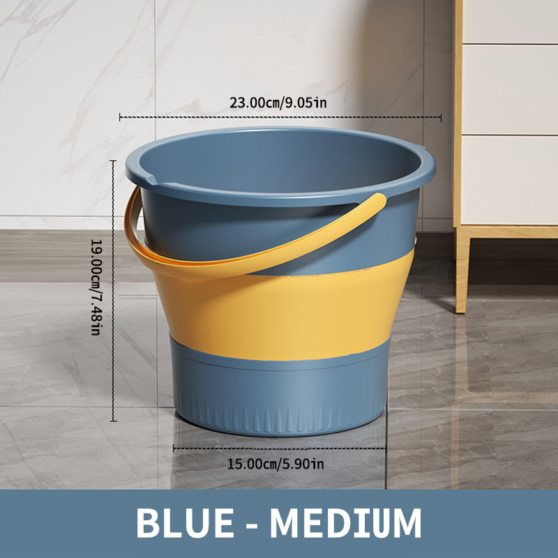 SEAMETAL 5/10L Portable Folding Bucket Thickened Silicone Fishing Camping Bucket