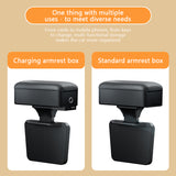 SEAMETAL Car Armrest Box Organizer Adjustable Height Elbow Rest Pad With Charging Cable