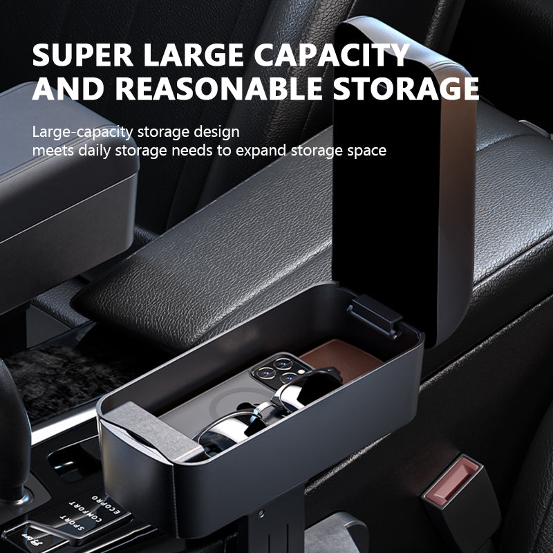 SEAMETAL Car Armrest Box Organizer Adjustable Height Elbow Rest Pad With Charging Cable