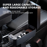 SEAMETAL Car Armrest Box Organizer Adjustable Height Elbow Rest Pad With Charging Cable