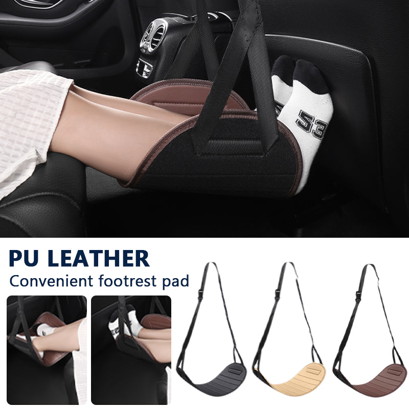 SEAMETAL Portable Car Seat Footrest Rear Seat Support, Adjustable Foot Pad