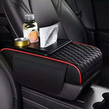 SEAMETAL 5 In 1 Car Armrest Cover Center Console Organizer Tissue Box Cup Holder