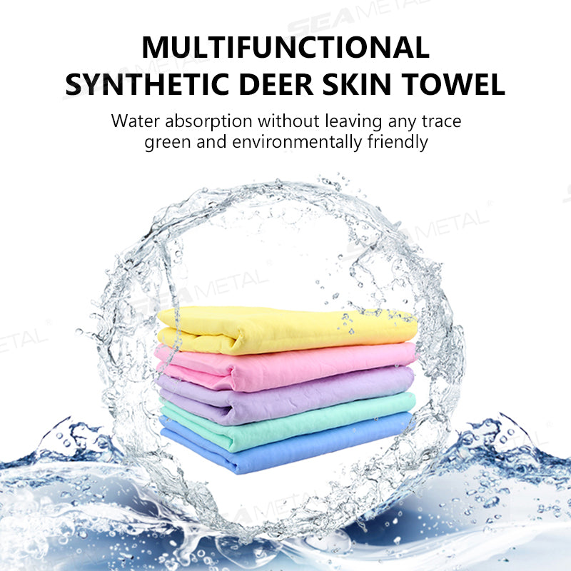 SEAMETAL Deer Skin Car Towels Strong Absorbent Car Washing Towel
