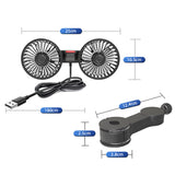 Car Fans for Rear Seat Portable Fans Headrest 360 Degree Rotatable Car Fan 12V Cooling Air Fan
