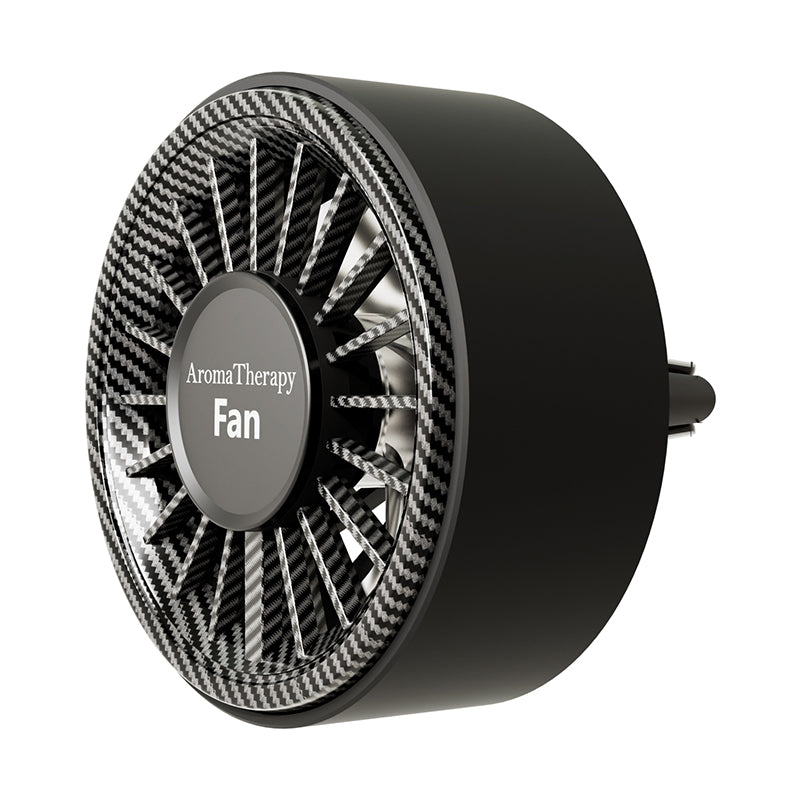 SEAMETAL Car Aromatherapy Fan Car Air Outlet Fragrance Freshener 360° Adjustable USB Cooling Fan