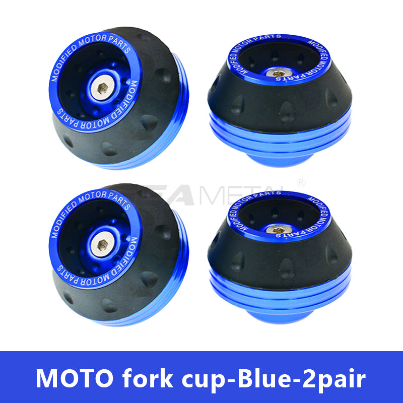 SEAMETAL Universal Motorcycle Anti-drop Fork Slider Cup Aluminum Alloy Frame Wheel Slider Protector Scooter Modification Front Fork Cup