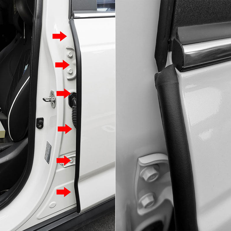 SEAMETAL Car Door Protector Rubber Seal Strip B Pillar Soundproof Sealant Strip Universal Auto Decorate Sealing Sticker