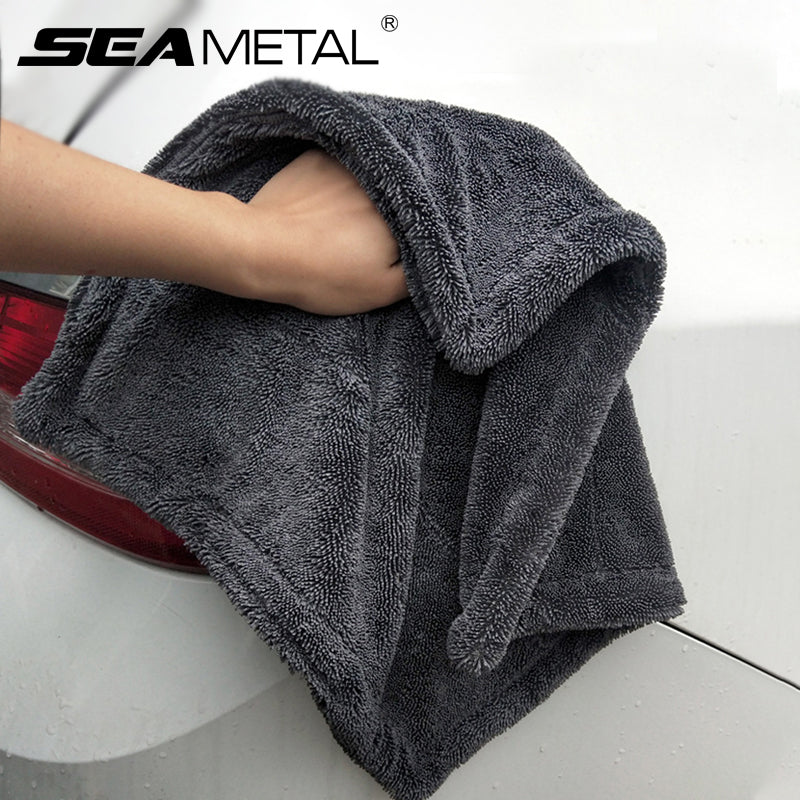 SEAMETAL 1200GSM Microfiber Car Cleaning Towel Double-Sided Super Absorbent Car Wash Cleaning Cloth