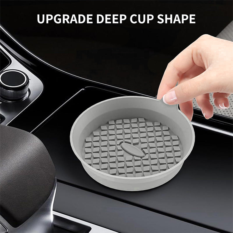 SEAMETAL 2-Pack Silicone Car Cup Holder Coasters, Universal Non-Slip Inserts, Vehicle Interior Accessories