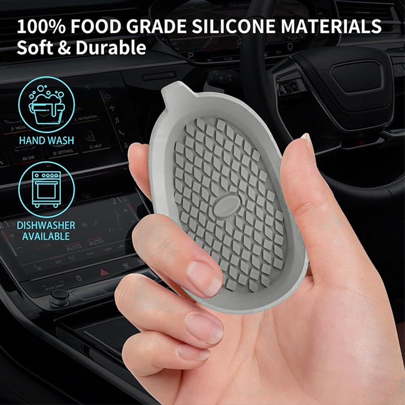 SEAMETAL 2-Pack Silicone Car Cup Holder Coasters, Universal Non-Slip Inserts, Vehicle Interior Accessories