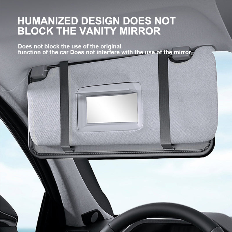 SEAMETAL Faux Leather Car Sun Visor Organizer, Multi-Pocket Storage Pouch for Glasses, Cards & License, Lightweight, Fits Most Vehicles