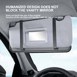 SEAMETAL Faux Leather Car Sun Visor Organizer, Multi-Pocket Storage Pouch for Glasses, Cards & License, Lightweight, Fits Most Vehicles