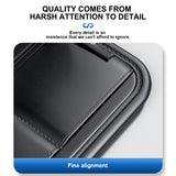 SEAMETAL Faux Leather Car Sun Visor Organizer, Multi-Pocket Storage Pouch for Glasses, Cards & License, Lightweight, Fits Most Vehicles