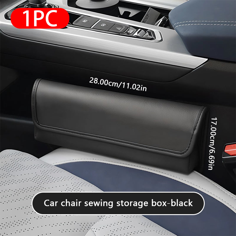 SEAMETAL Car Seat Storage Bag Leather Seat Gap Storage Pocket Slit Side Filler Box Car Interior Crevice Organizer Box