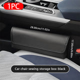 SEAMETAL Car Seat Storage Bag Leather Seat Gap Storage Pocket Slit Side Filler Box Car Interior Crevice Organizer Box