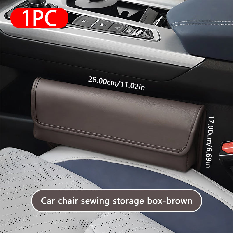 SEAMETAL Car Seat Storage Bag Leather Seat Gap Storage Pocket Slit Side Filler Box Car Interior Crevice Organizer Box