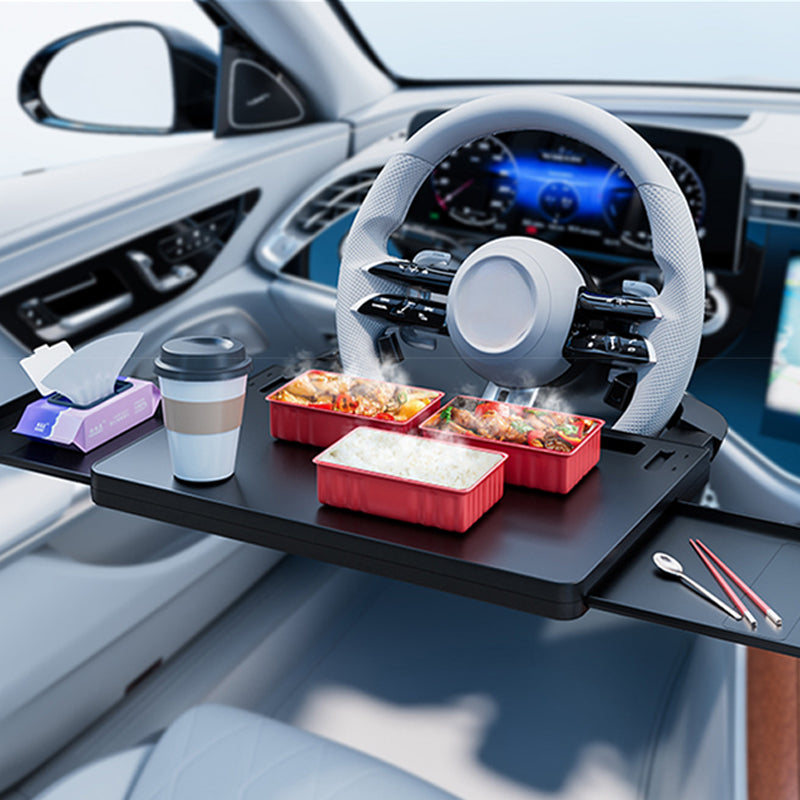 SEAMETAL Car Steering Wheel Tray Auto Interior Laptop Desk Multi-Functional Extendable Tray for Work Dining Travel Writing Reading