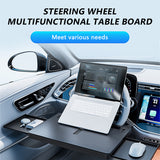 SEAMETAL Car Steering Wheel Tray Auto Interior Laptop Desk Multi-Functional Extendable Tray for Work Dining Travel Writing Reading