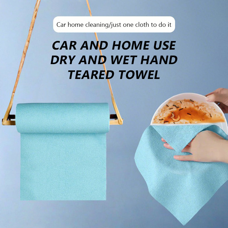 SEAMETAL Car Polyester Cotton Hand Torn Towel Dual Use Dry Wet Microfiber Thickening Water Uptake Durable Cleaning