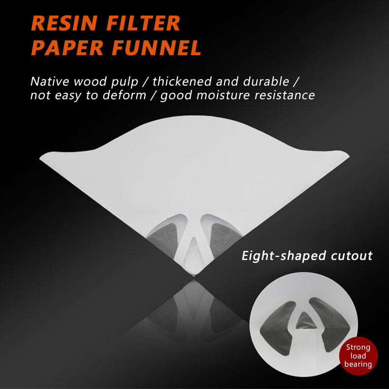 SEAMETAL 50/100Pcs Disposable Paint Funnel Filter Paper Car Paint Spray Mesh Paper Filter Funnel Strainer Conical Straining Tool