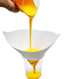 SEAMETAL 50/100Pcs Disposable Paint Funnel Filter Paper Car Paint Spray Mesh Paper Filter Funnel Strainer Conical Straining Tool