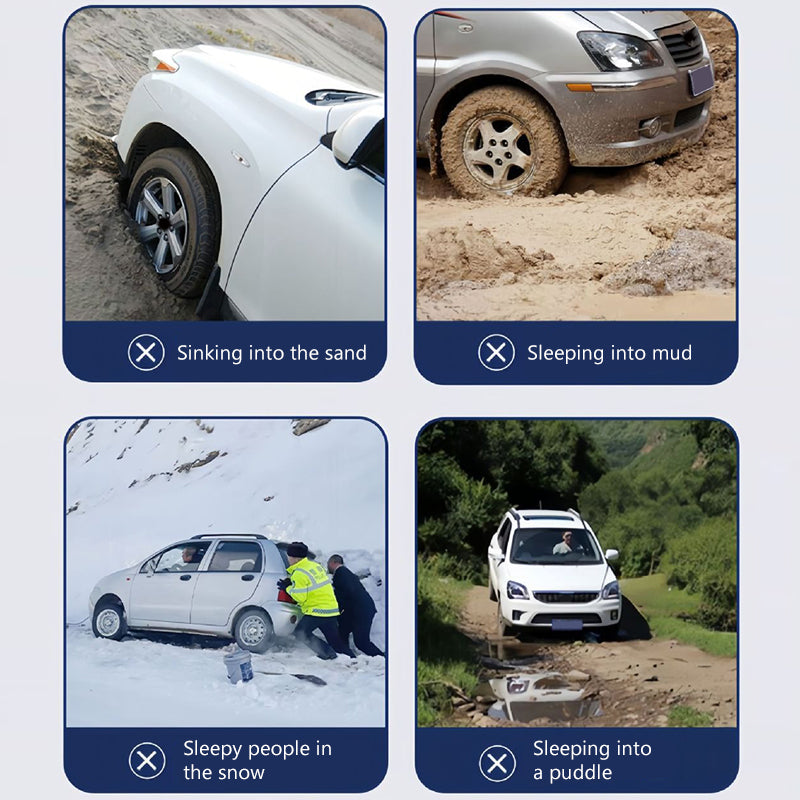 SEAMETAL Car Tire Emergency Anti-skid Board Recovery Tracks Traction Mat Board Snow Chain Shovel Ramps Pad Off Road Accessories