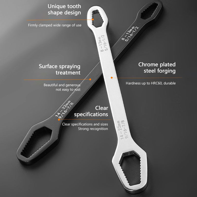 SEAMETAL Universal Torx Wrench Self-tightening Adjustable Glasses Wrench Board Double-head Torx Spanner Hand Tools For Factory