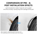 SEAMETAL 4Pcs/Set Car Wheel Eyebrow Arch Trim Side Fender Flare Strip Universal Curved Anti-Scratch Wheels Lip Strip Car Sticker