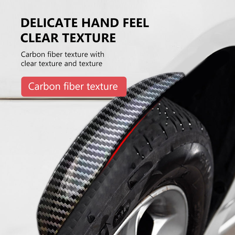 SEAMETAL 4Pcs/Set Car Wheel Eyebrow Arch Trim Side Fender Flare Strip Universal Curved Anti-Scratch Wheels Lip Strip Car Sticker