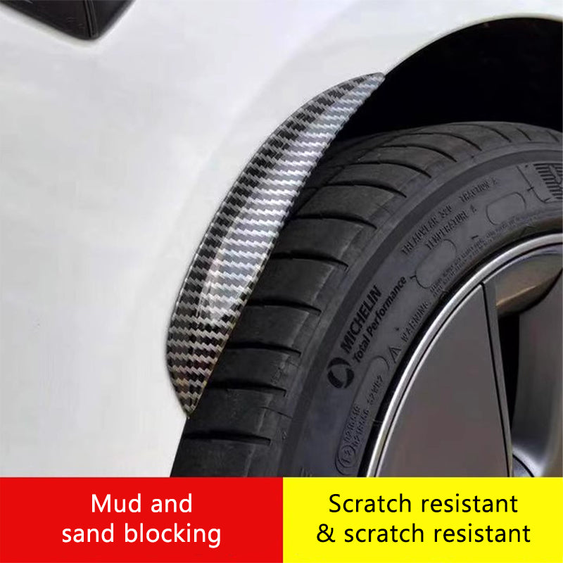 SEAMETAL 4Pcs/Set Car Wheel Eyebrow Arch Trim Side Fender Flare Strip Universal Curved Anti-Scratch Wheels Lip Strip Car Sticker