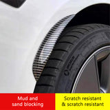 SEAMETAL 4Pcs/Set Car Wheel Eyebrow Arch Trim Side Fender Flare Strip Universal Curved Anti-Scratch Wheels Lip Strip Car Sticker