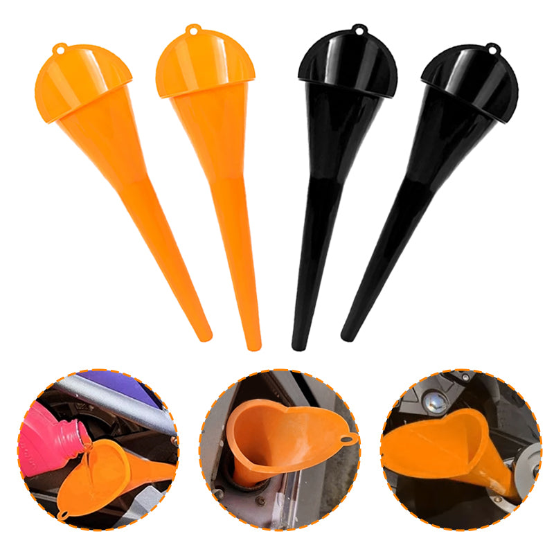 SEAMETAL Refueling Funnel Free Hand Long Mouth Gasoline Engine Oil Fuel Filter Car Motorcycle Special Plastic Funnel