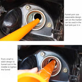 SEAMETAL Refueling Funnel Free Hand Long Mouth Gasoline Engine Oil Fuel Filter Car Motorcycle Special Plastic Funnel