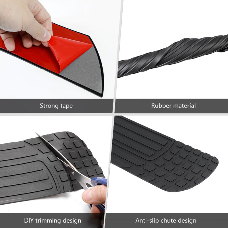 Car Rear Bumper Protector Guard - Anti-Scratch Rubber Cover Strip for Most Cars and SUVs