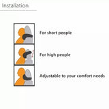 SEAMETAL Faux Leather Car Headrest Pillow, Memory Foam Filled, Comfortable Cushion for Vehicle Seat