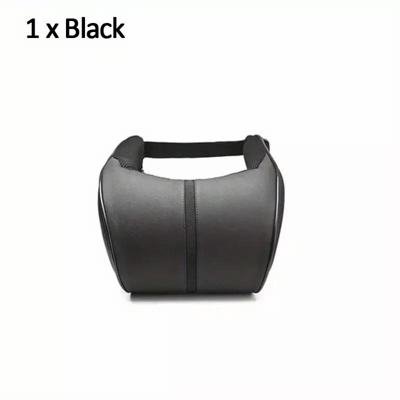 SEAMETAL Faux Leather Car Headrest Pillow, Memory Foam Filled, Comfortable Cushion for Vehicle Seat