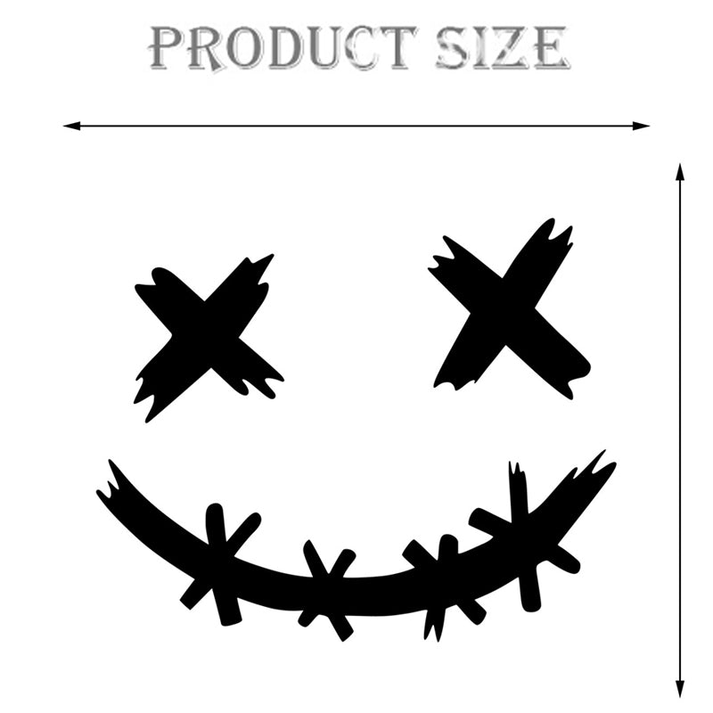 Waterproof Reflective Stickers For Motorcycle Helmet, Demon Smiling Face Decal, Auto Body Decoration, Car Sticker, Laser