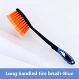 SEAMETAL Car Tyre Rim Cleaning Brush Non-slip Long-handle Brush Car / Bike Wheel Hub Cleaning Washing Tools
