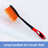 SEAMETAL Car Tyre Rim Cleaning Brush Non-slip Long-handle Brush Car / Bike Wheel Hub Cleaning Washing Tools