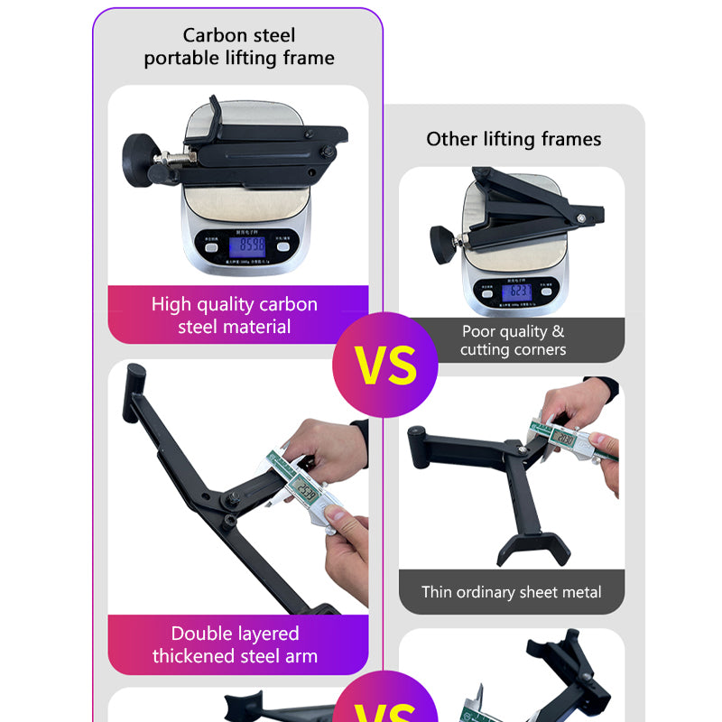 SEAMETAL Motorcycle Maintenance Crane Foldable Heavy Lift Stand Stable Cranes Frame Portable Support Bracket Parking Frame Universal Tools