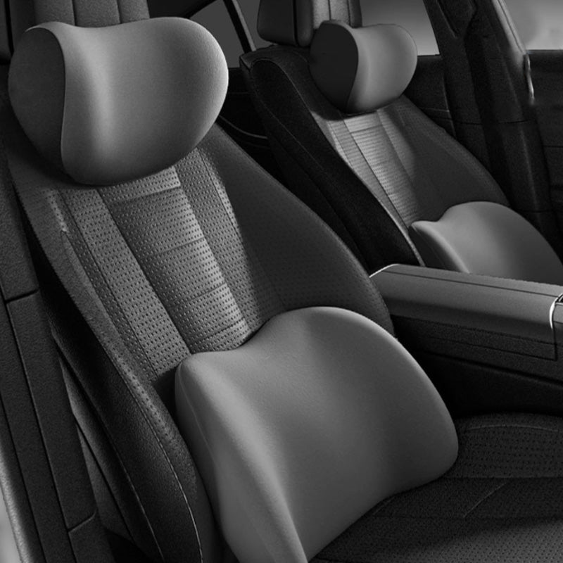 SEAMETAL Ergonomic Memory Foam Car Neck Pillow - Down-Surface Material, Slow Rebound, Medium Firmness