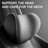 SEAMETAL Ergonomic Memory Foam Car Neck Pillow - Down-Surface Material, Slow Rebound, Medium Firmness