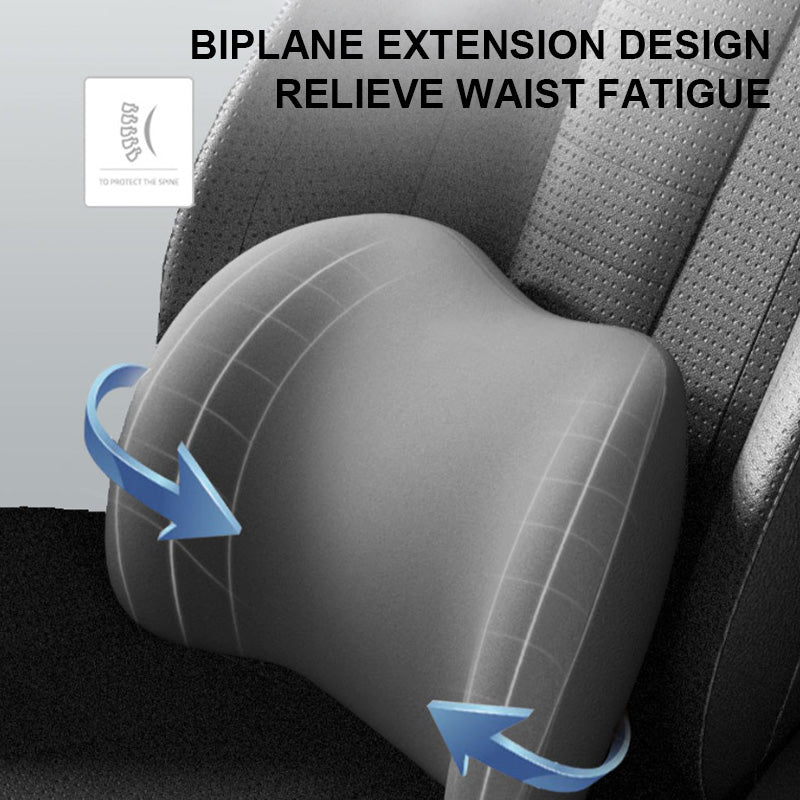 SEAMETAL Ergonomic Memory Foam Car Neck Pillow - Down-Surface Material, Slow Rebound, Medium Firmness