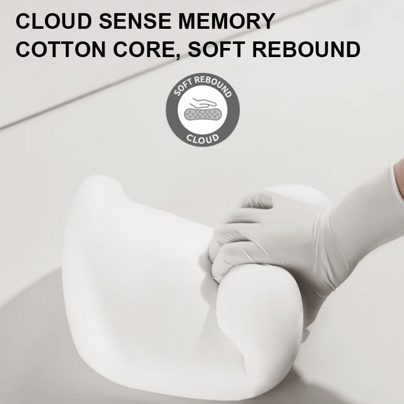 SEAMETAL Ergonomic Memory Foam Car Neck Pillow - Down-Surface Material, Slow Rebound, Medium Firmness