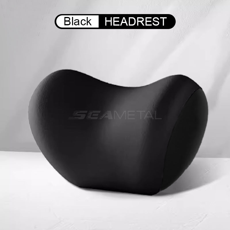 SEAMETAL Ergonomic Memory Foam Car Neck Pillow - Down-Surface Material, Slow Rebound, Medium Firmness