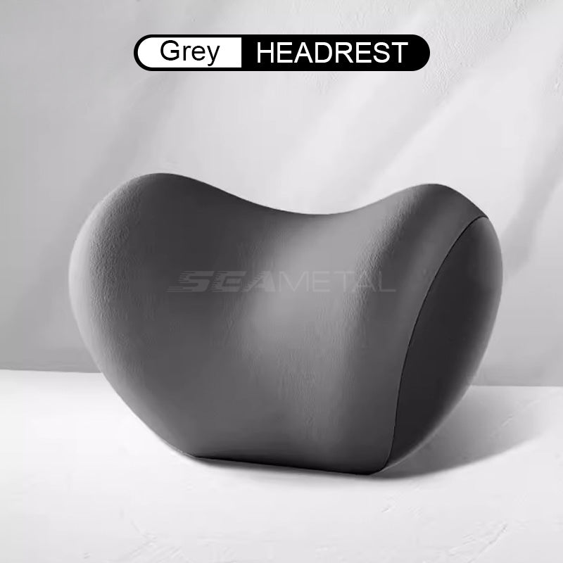SEAMETAL Ergonomic Memory Foam Car Neck Pillow - Down-Surface Material, Slow Rebound, Medium Firmness