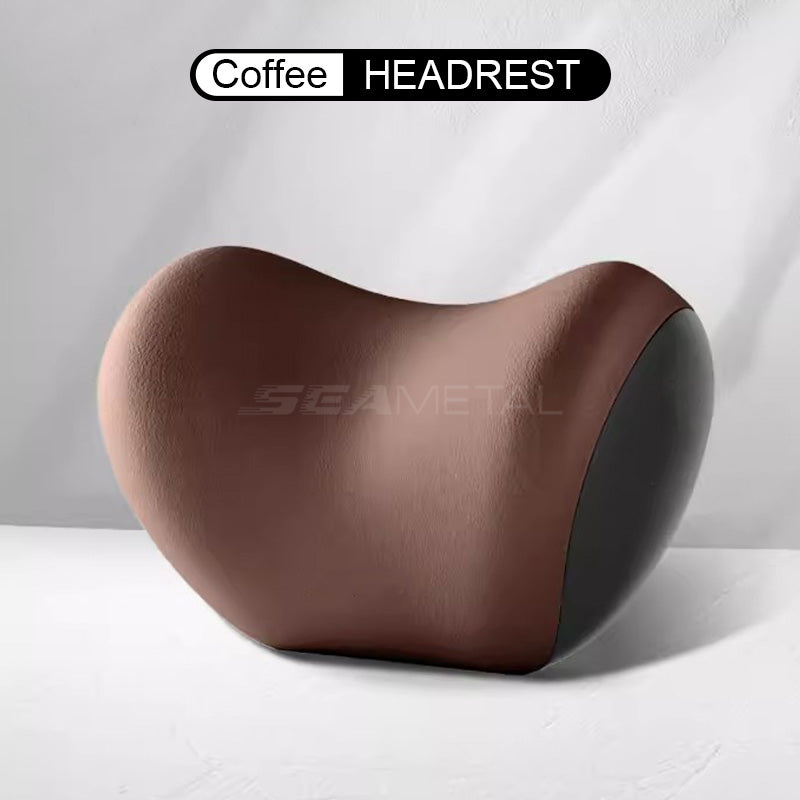 SEAMETAL Ergonomic Memory Foam Car Neck Pillow - Down-Surface Material, Slow Rebound, Medium Firmness
