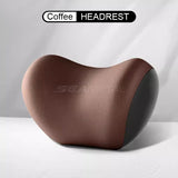 SEAMETAL Ergonomic Memory Foam Car Neck Pillow - Down-Surface Material, Slow Rebound, Medium Firmness