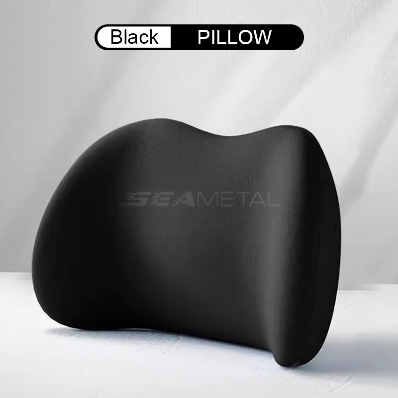 SEAMETAL Ergonomic Memory Foam Car Neck Pillow - Down-Surface Material, Slow Rebound, Medium Firmness