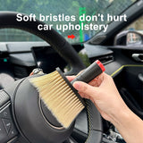 SEAMETAL Multifunctional Car Cleaning Brush Auto Air Outlet Gaps Dust Removal Brush Soft Bristles Car Interior Duster Clean Tool